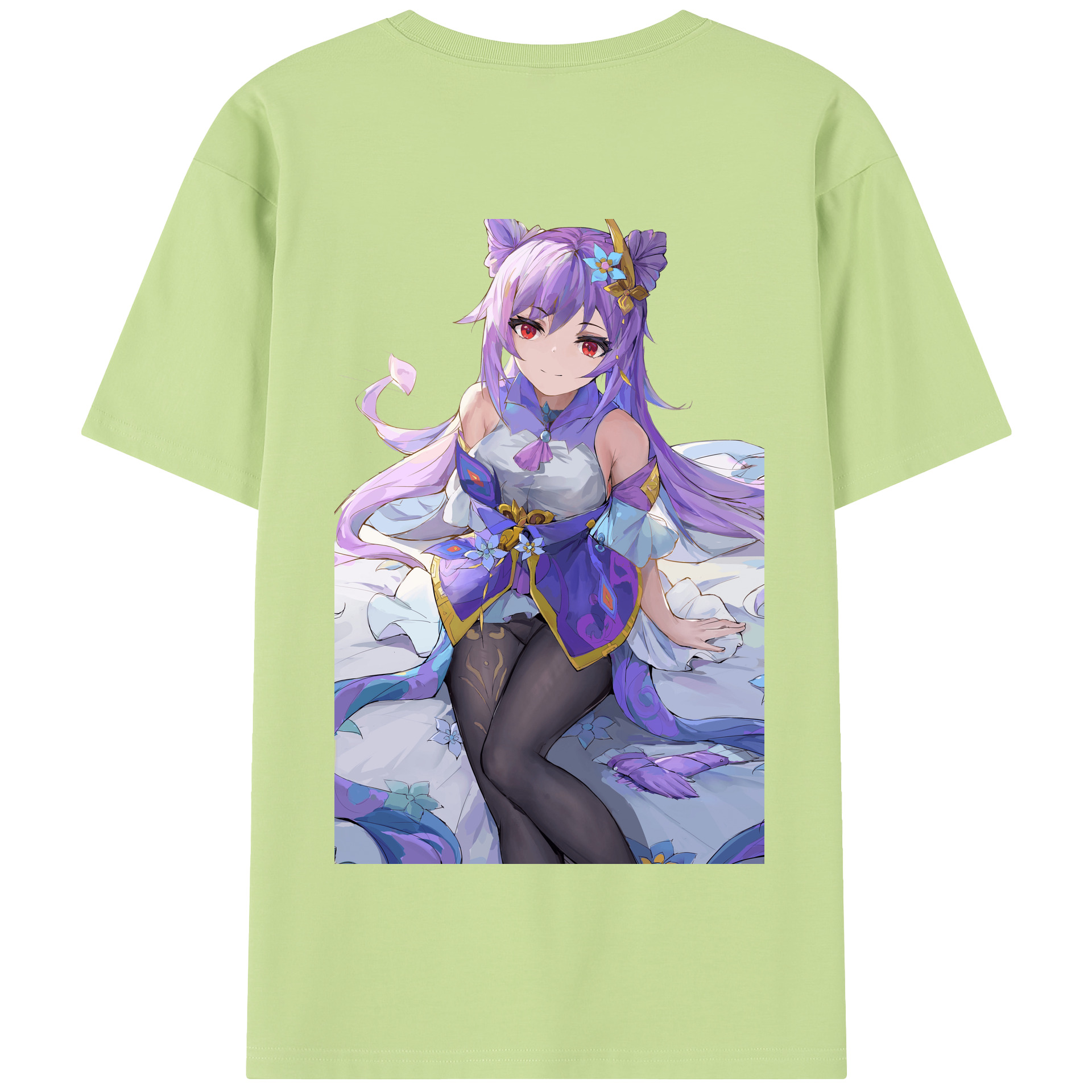 げんし神 刻晴 こくせい genshin Kokusei 綿100％半袖Tシャツ（背面プリント）